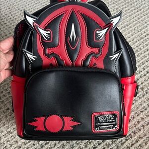 Loungefly Star Wars Darth Maul Red and Black Mini Backpack never used